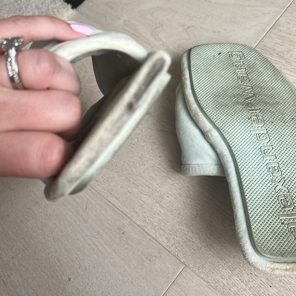 ALEXANDER WANG Lana Crystal Logo Slide Slipper Size 38 = US 8 - Picture 6 of 11
